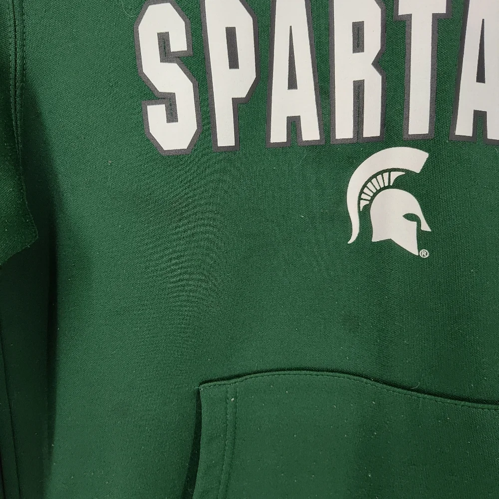 Colosseum Green And White Michigan State Spartans Hoodie Youth Medium 12/14